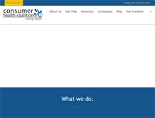 Tablet Screenshot of consumerhealthcoalition.org